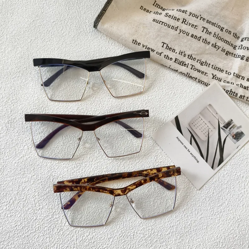 Exaggerated Street Geometric UV400 Protection Resin Square Quadrilateral Full Frame Glasses display picture 2