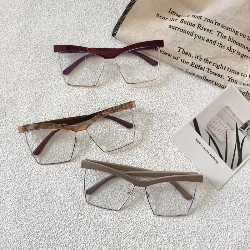 Exaggerated Street Geometric UV400 Protection Resin Square Quadrilateral Full Frame Glasses display picture 3