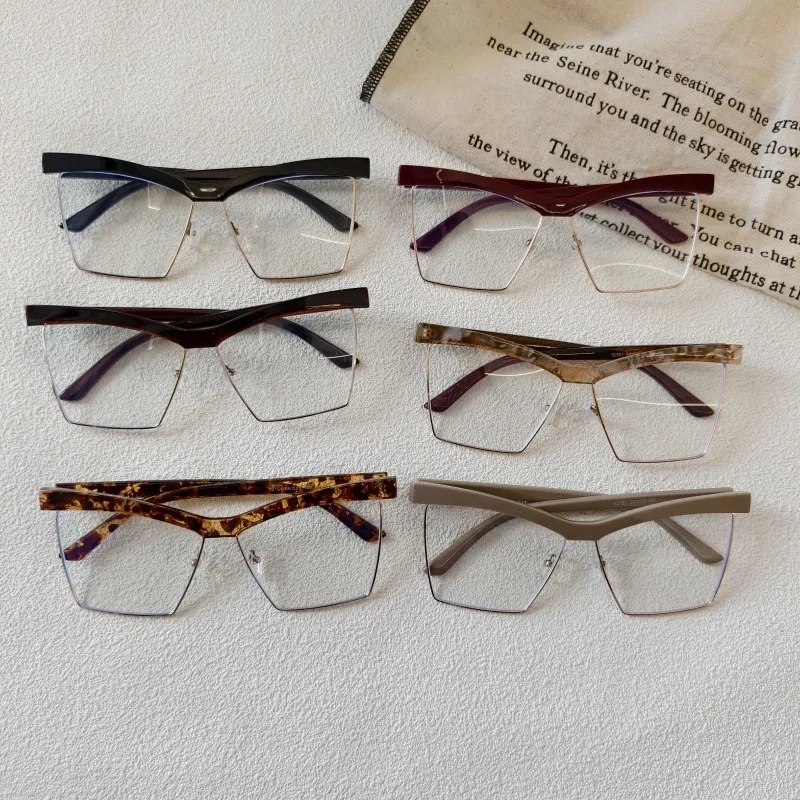 Exaggerated Street Geometric UV400 Protection Resin Square Quadrilateral Full Frame Glasses display picture 1