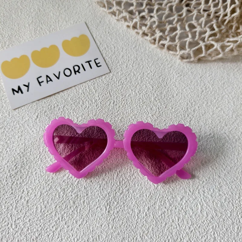 Sweet Simple Style Heart Shape UV400 Protection Resin Special-Shaped Mirror Full Frame Glasses display picture 6