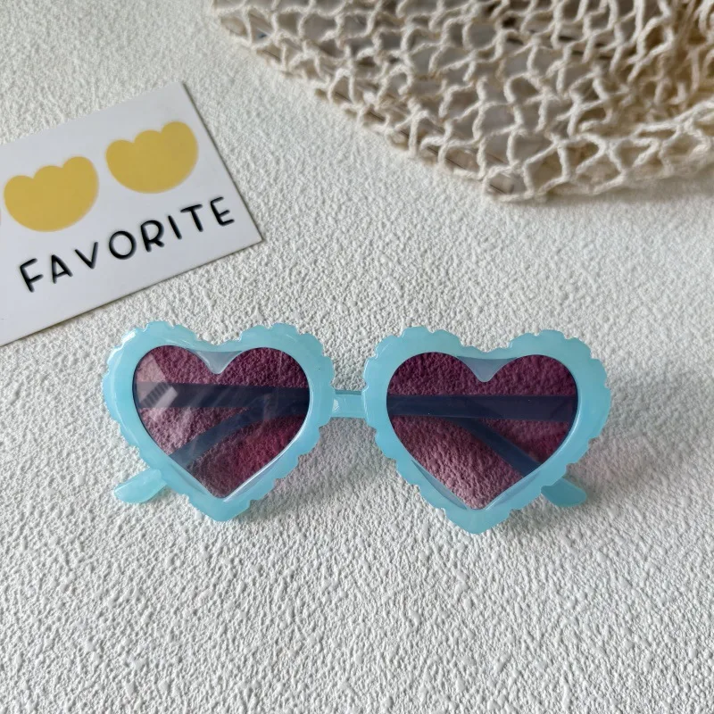 Sweet Simple Style Heart Shape UV400 Protection Resin Special-Shaped Mirror Full Frame Glasses display picture 8
