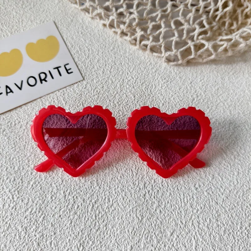 Sweet Simple Style Heart Shape UV400 Protection Resin Special-Shaped Mirror Full Frame Glasses display picture 9