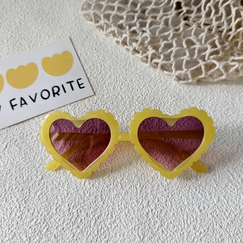 Sweet Simple Style Heart Shape UV400 Protection Resin Special-Shaped Mirror Full Frame Glasses display picture 10