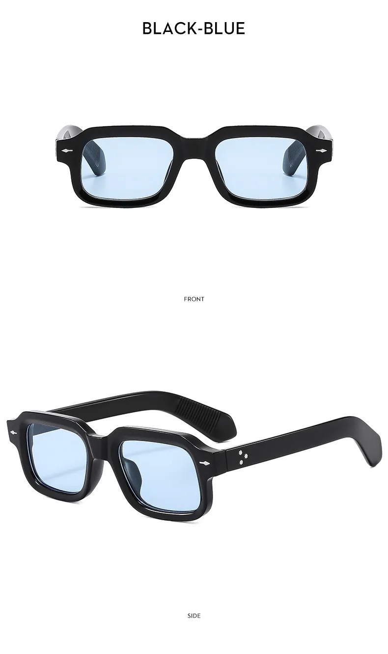 Hip-Hop Retro Streetwear Sunglasses PC UV400 Protection Square Full Frame Glasses display picture 14
