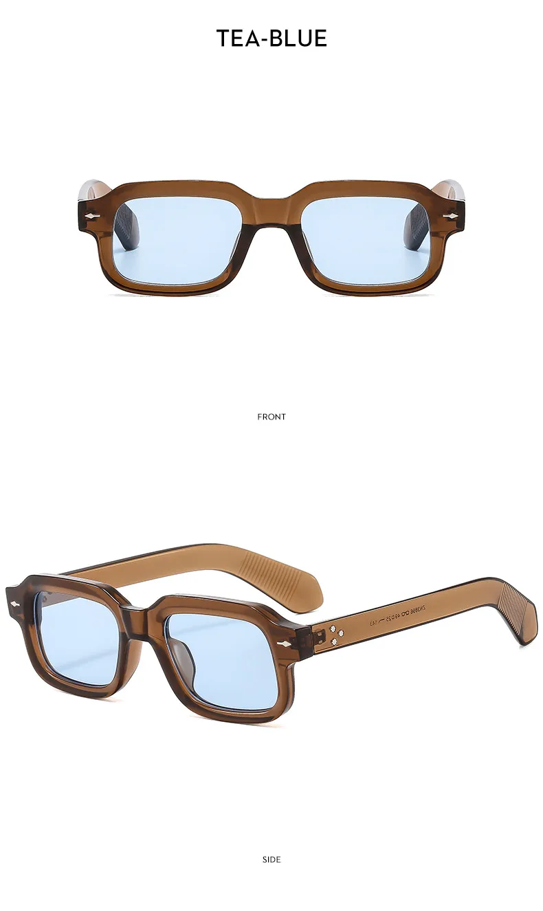 Hip-Hop Retro Streetwear Sunglasses PC UV400 Protection Square Full Frame Glasses display picture 15