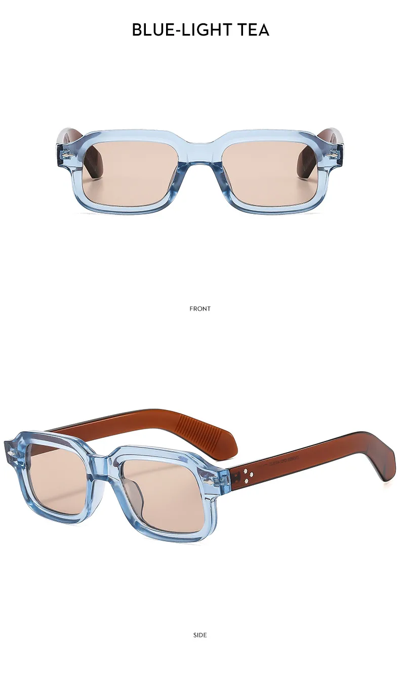 Hip-Hop Retro Streetwear Sunglasses PC UV400 Protection Square Full Frame Glasses display picture 16