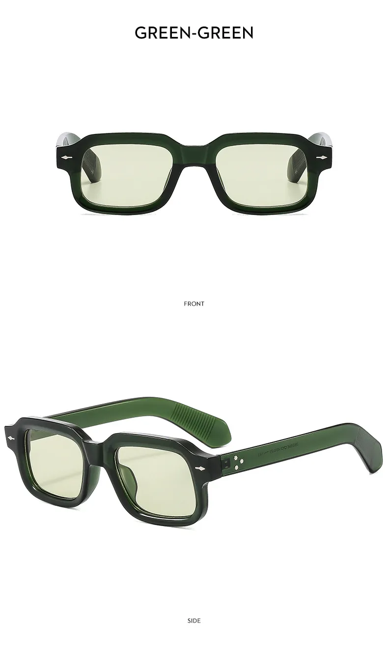 Hip-Hop Retro Streetwear Sunglasses PC UV400 Protection Square Full Frame Glasses display picture 13