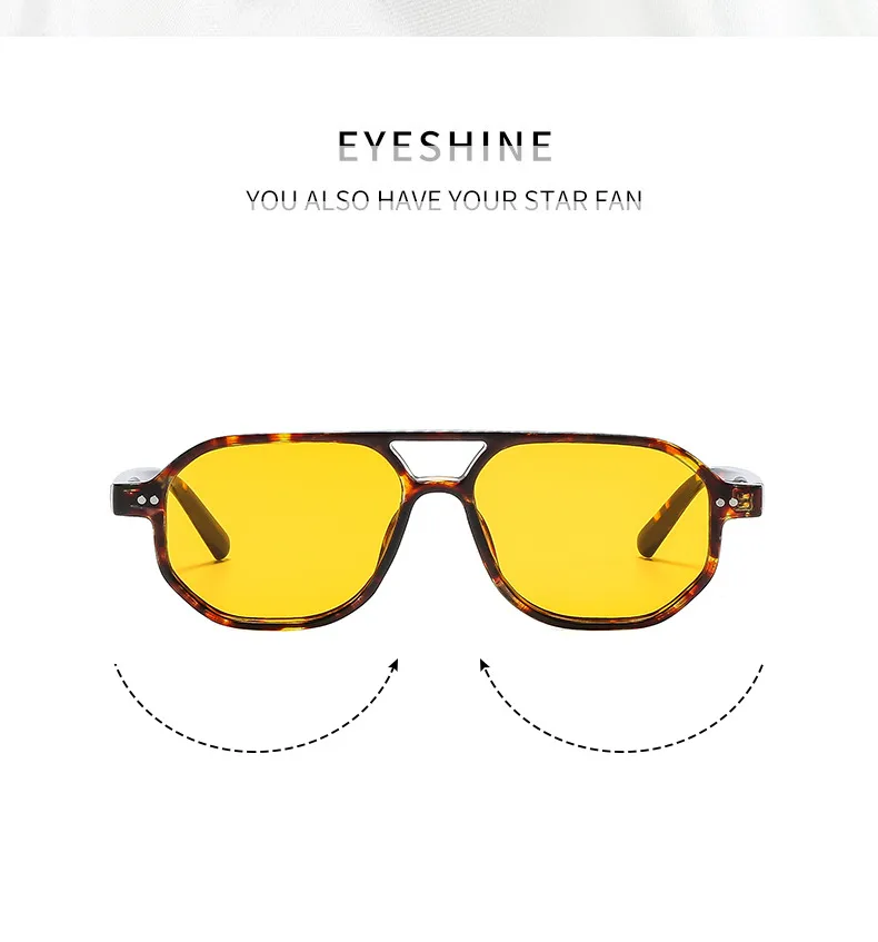 Casual Retro Simple Style Sunglasses PC UV400 Protection Polygon Avaitor Full Frame Glasses display picture 2