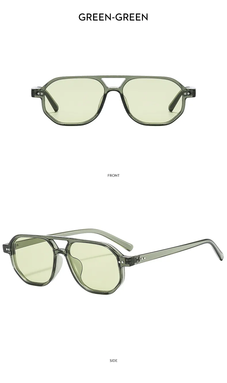 Casual Retro Simple Style Sunglasses PC UV400 Protection Polygon Avaitor Full Frame Glasses display picture 11
