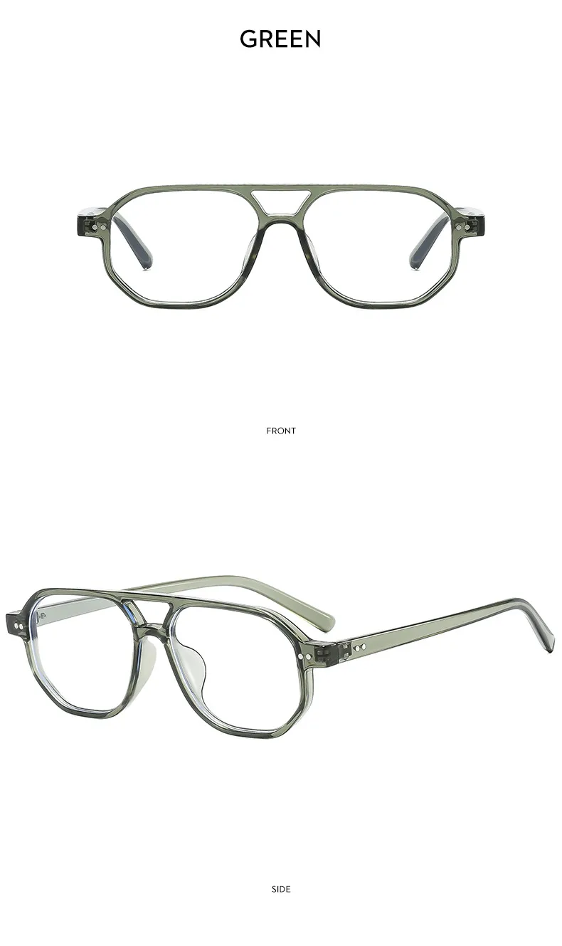 Casual Retro Simple Style Sunglasses PC UV400 Protection Polygon Avaitor Full Frame Glasses display picture 17