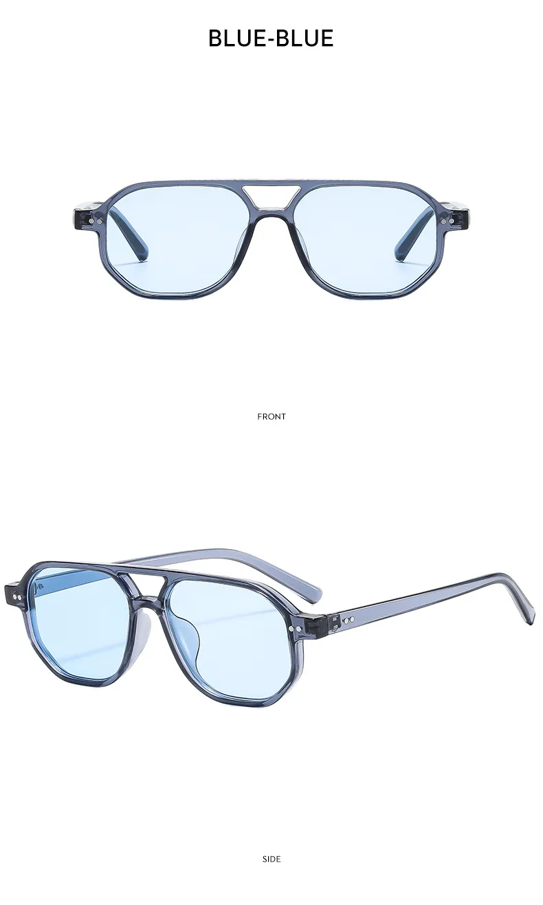 Casual Retro Simple Style Sunglasses PC UV400 Protection Polygon Avaitor Full Frame Glasses display picture 12