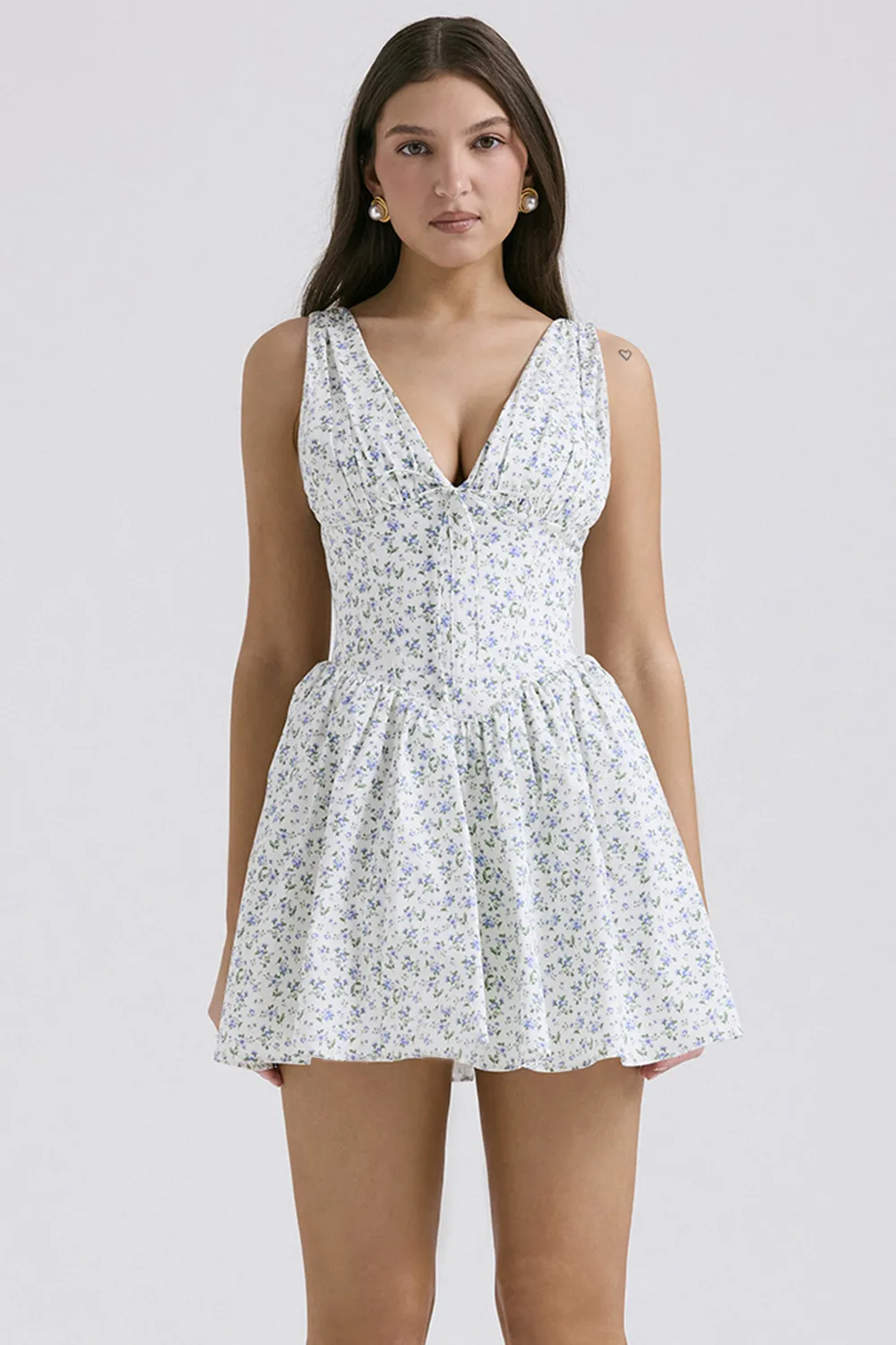Foreign Trade Women's Clothing French Sweet Floral  Summer Ballet Dopamine Wear Tight Waist Hot Girl A- Line Skirt display picture 11