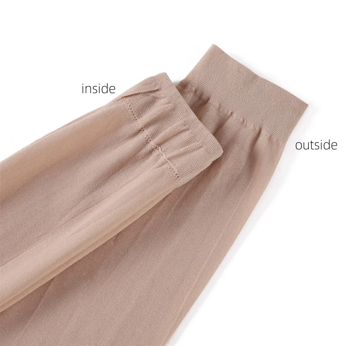 Summer Arab Women's Base Sleeve Solid Color Flat Mouth Elastic Ice Sleeve UV-resistant Thin Sun-protection Sleeve display picture 7