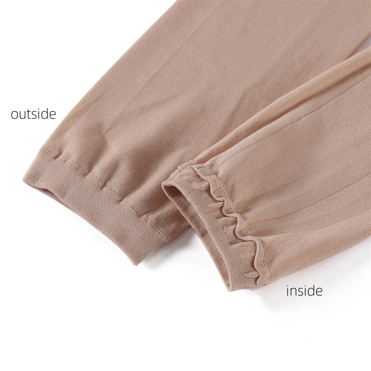 Summer Arab Women's Base Sleeve Solid Color Flat Mouth Elastic Ice Sleeve UV-resistant Thin Sun-protection Sleeve display picture 8