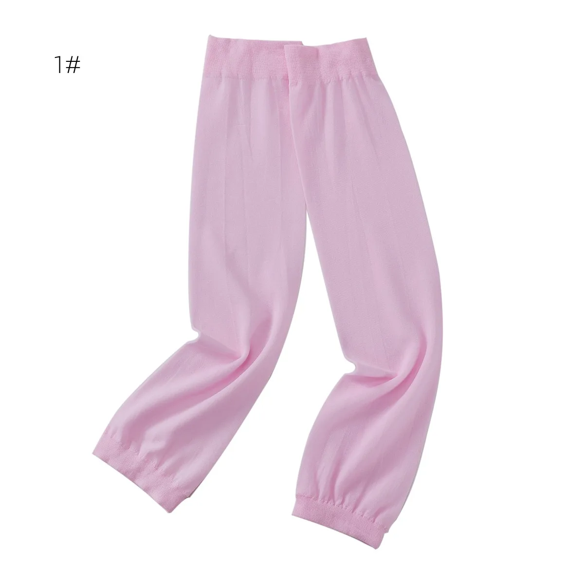 Summer Arab Women's Base Sleeve Solid Color Flat Mouth Elastic Ice Sleeve UV-resistant Thin Sun-protection Sleeve display picture 9