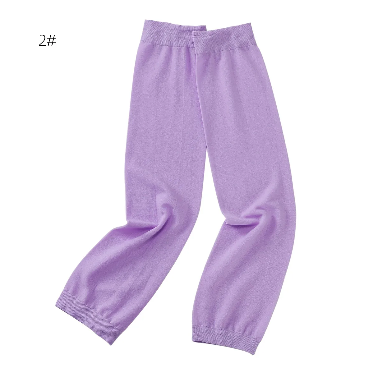 Summer Arab Women's Base Sleeve Solid Color Flat Mouth Elastic Ice Sleeve UV-resistant Thin Sun-protection Sleeve display picture 10