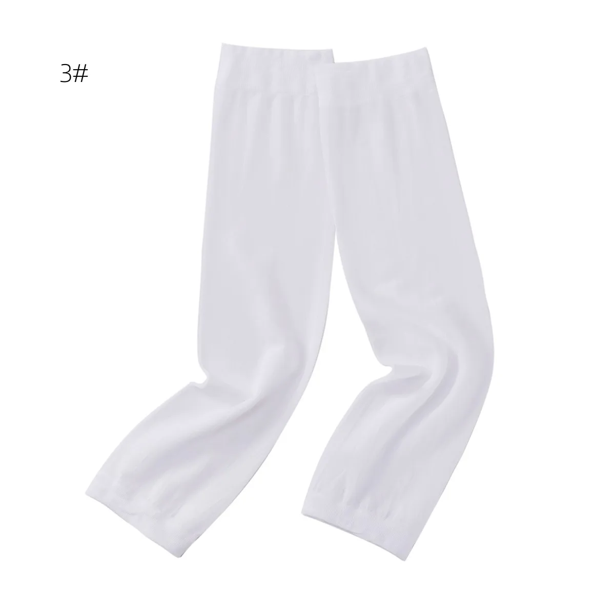 Summer Arab Women's Base Sleeve Solid Color Flat Mouth Elastic Ice Sleeve UV-resistant Thin Sun-protection Sleeve display picture 11