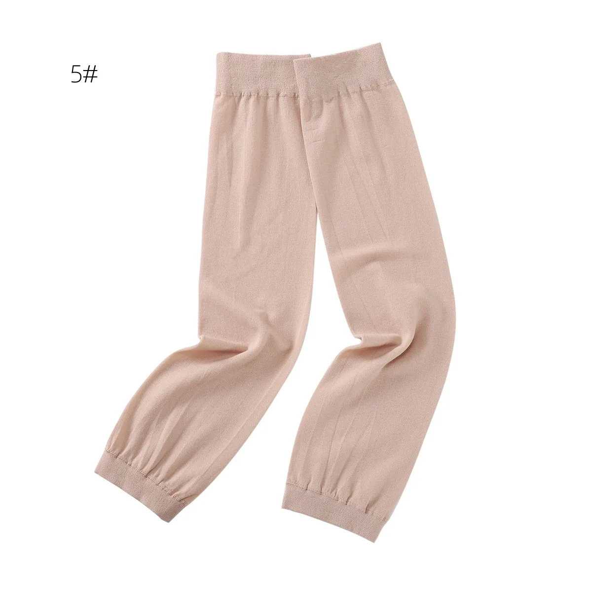 Summer Arab Women's Base Sleeve Solid Color Flat Mouth Elastic Ice Sleeve UV-resistant Thin Sun-protection Sleeve display picture 13