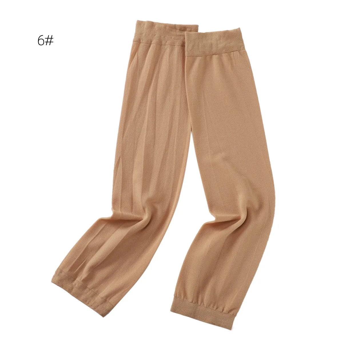 Summer Arab Women's Base Sleeve Solid Color Flat Mouth Elastic Ice Sleeve UV-resistant Thin Sun-protection Sleeve display picture 14