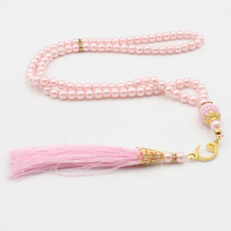 99 6-li Glass Imitation Pearl String Tassel TASBIH Rosary Beads Middle East  Wholesale Original Bracelet Pendant display picture 2