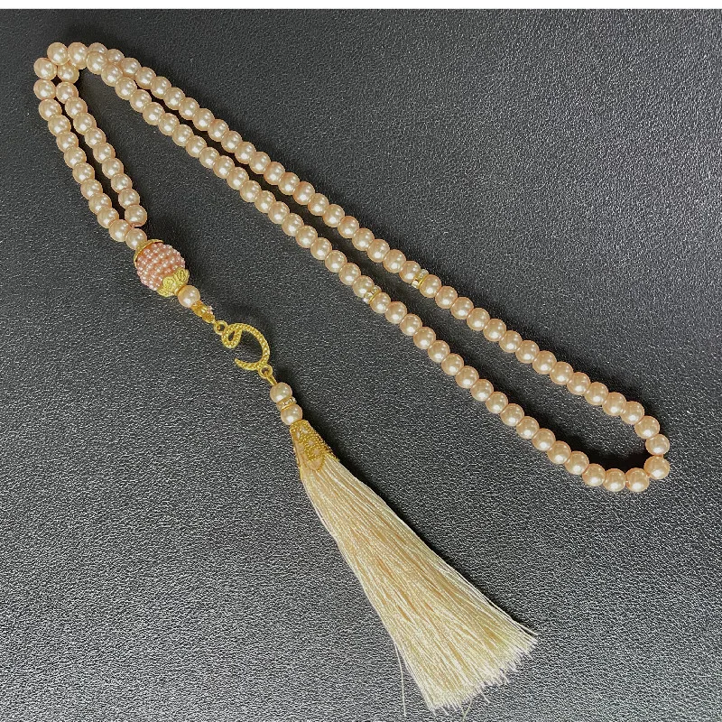 99 6-li Glass Imitation Pearl String Tassel TASBIH Rosary Beads Middle East  Wholesale Original Bracelet Pendant display picture 5