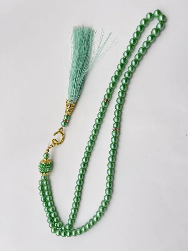 99 6-li Glass Imitation Pearl String Tassel TASBIH Rosary Beads Middle East  Wholesale Original Bracelet Pendant display picture 10