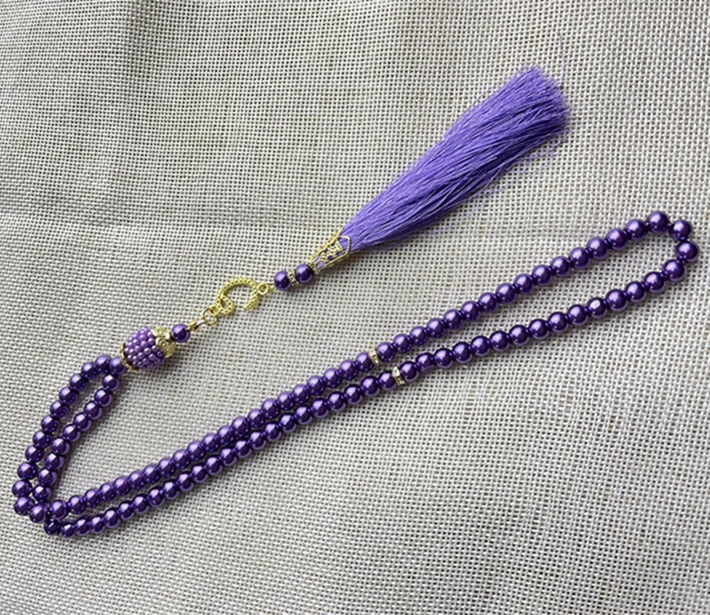99 6-li Glass Imitation Pearl String Tassel TASBIH Rosary Beads Middle East  Wholesale Original Bracelet Pendant display picture 16
