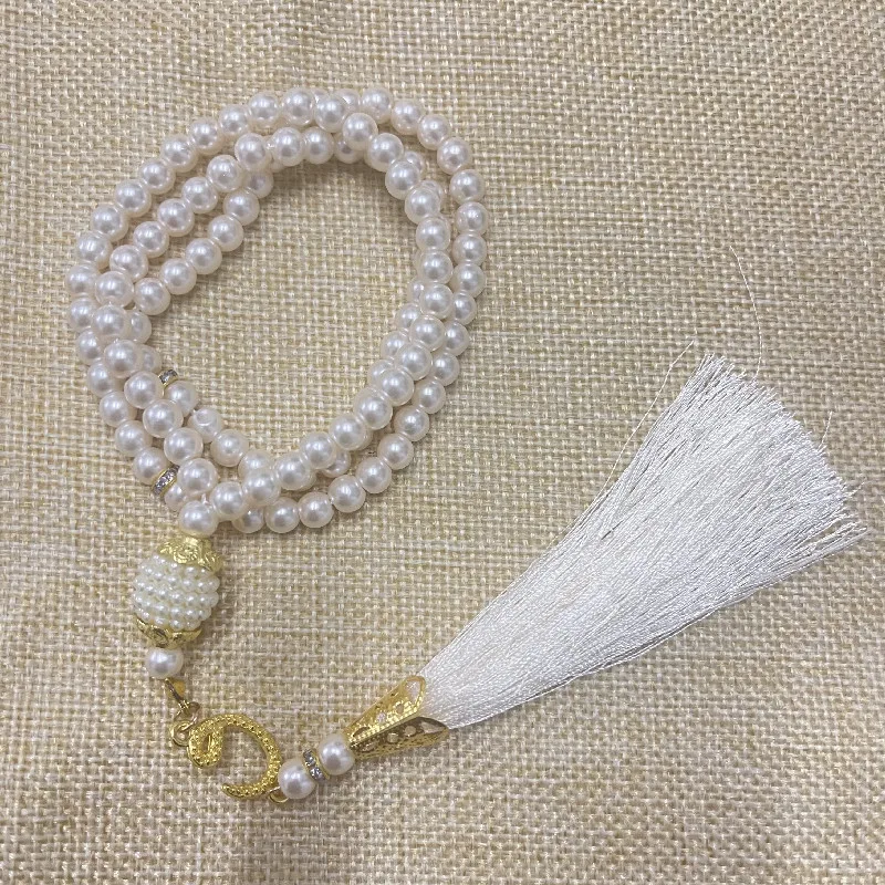 99 6-li Glass Imitation Pearl String Tassel TASBIH Rosary Beads Middle East  Wholesale Original Bracelet Pendant display picture 20
