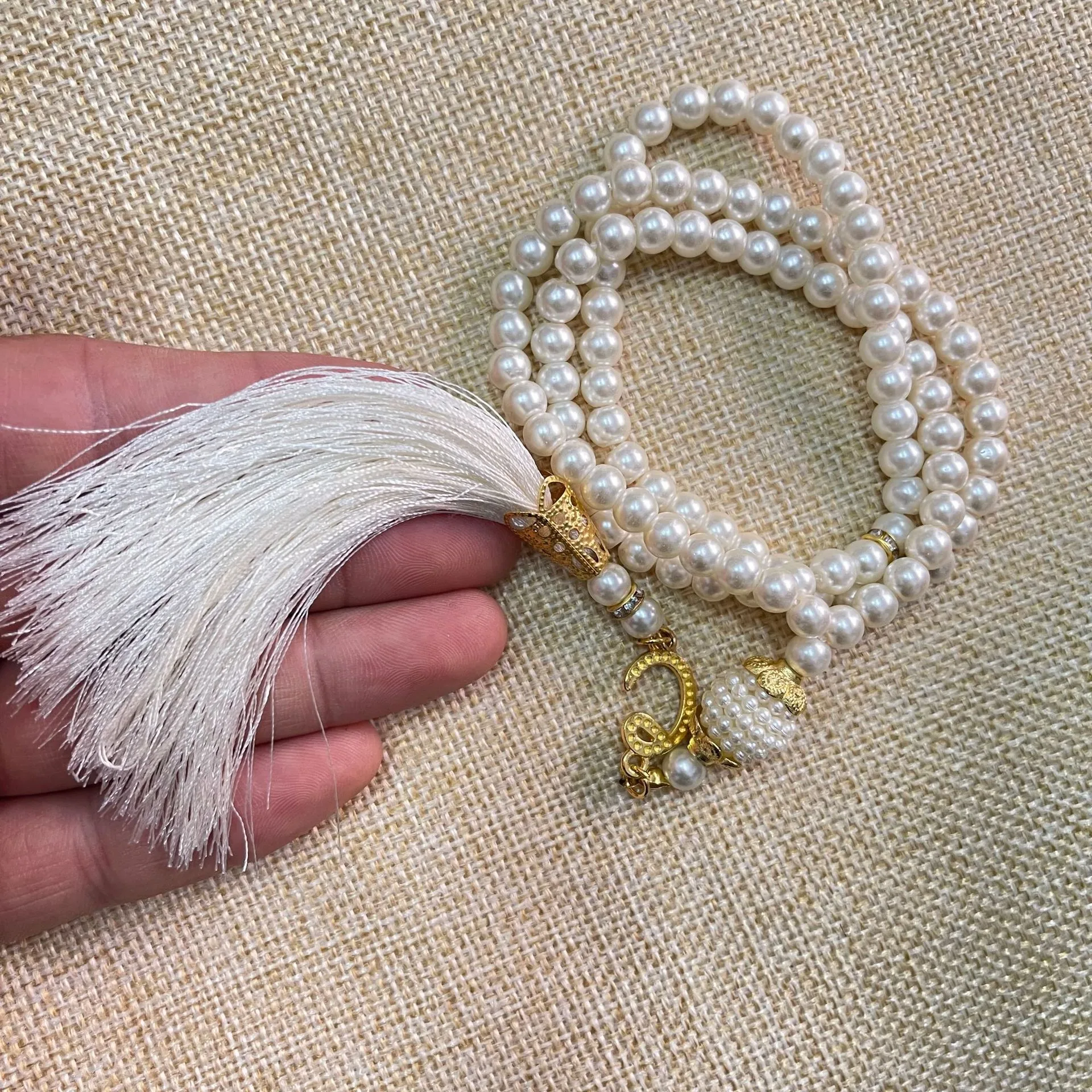 99 6-li Glass Imitation Pearl String Tassel TASBIH Rosary Beads Middle East  Wholesale Original Bracelet Pendant display picture 21