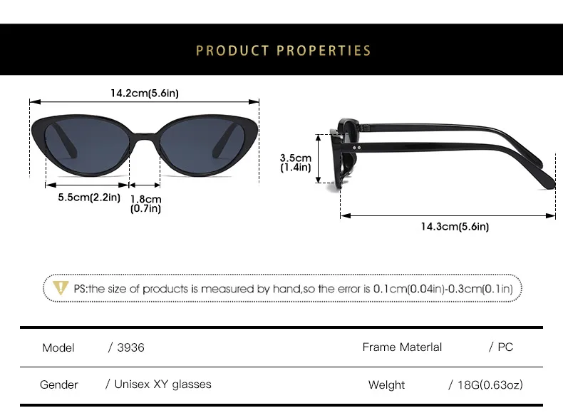 Sweet Cool Streetwear Hot Girl Style Sunglasses PC UV400 Protection Cat Eye Full Frame Glasses display picture 5