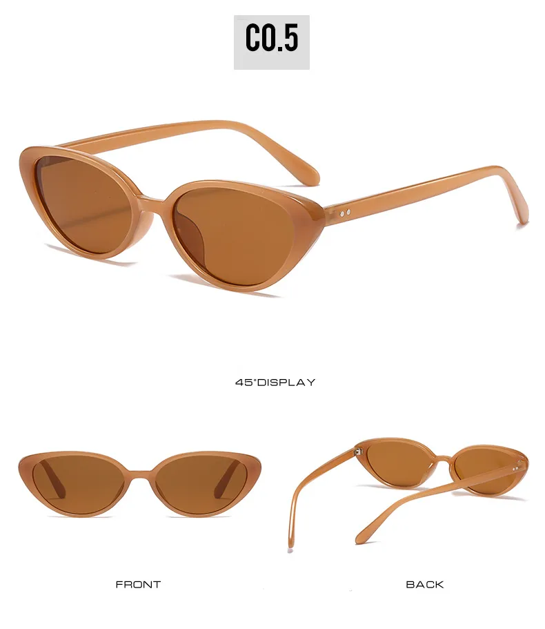 Sweet Cool Streetwear Hot Girl Style Sunglasses PC UV400 Protection Cat Eye Full Frame Glasses display picture 11