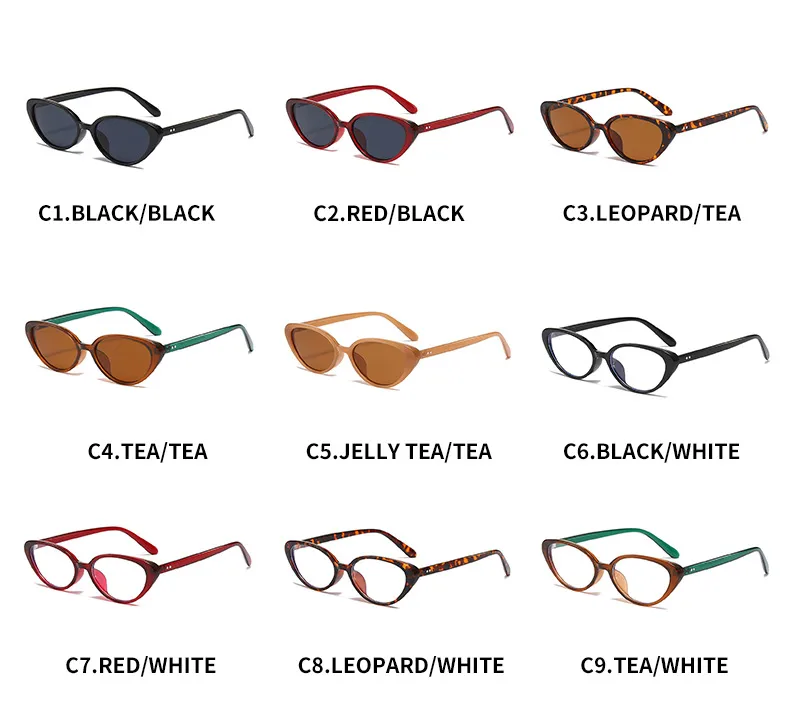 Sweet Cool Streetwear Hot Girl Style Sunglasses PC UV400 Protection Cat Eye Full Frame Glasses display picture 6