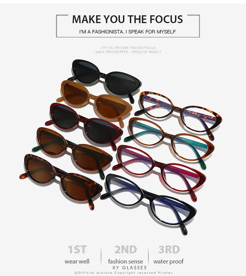 Sweet Cool Streetwear Hot Girl Style Sunglasses PC UV400 Protection Cat Eye Full Frame Glasses display picture 3