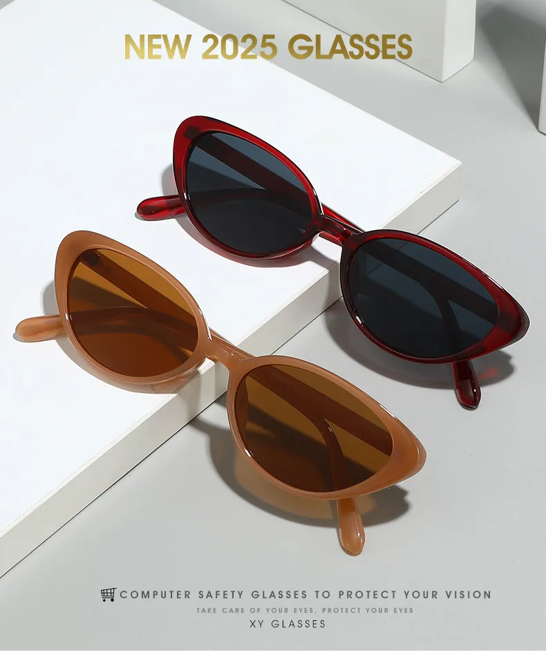 Sweet Cool Streetwear Hot Girl Style Sunglasses PC UV400 Protection Cat Eye Full Frame Glasses display picture 1