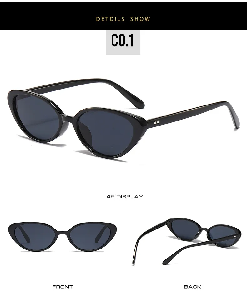 Sweet Cool Streetwear Hot Girl Style Sunglasses PC UV400 Protection Cat Eye Full Frame Glasses display picture 7