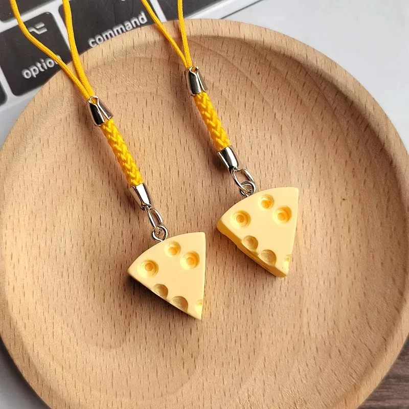 1 Piece All Seasons Resin Cheese Bag Pendant Mobile Phone Chain display picture 3