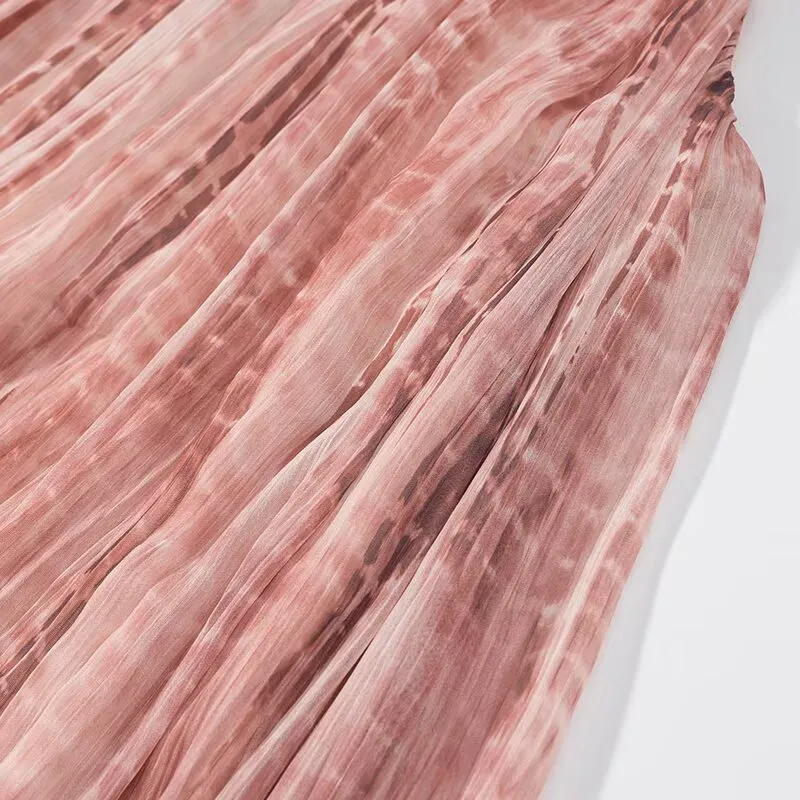Sexy Tie Dye Maxi Dress European Style Summer Fashion Elegant Strapless Gown For Trendy Girls Ankle Length Polyester Fabric display picture 5
