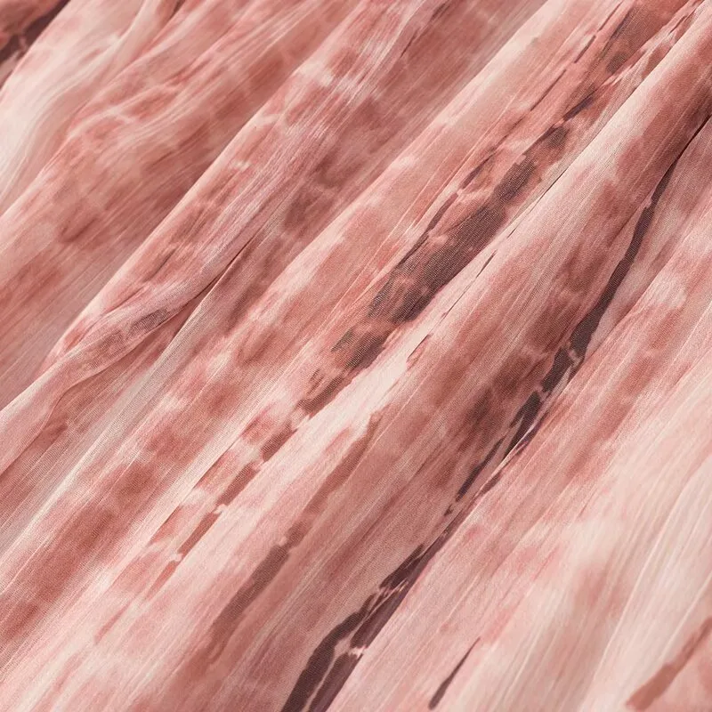 Sexy Tie Dye Maxi Dress European Style Summer Fashion Elegant Strapless Gown For Trendy Girls Ankle Length Polyester Fabric display picture 6