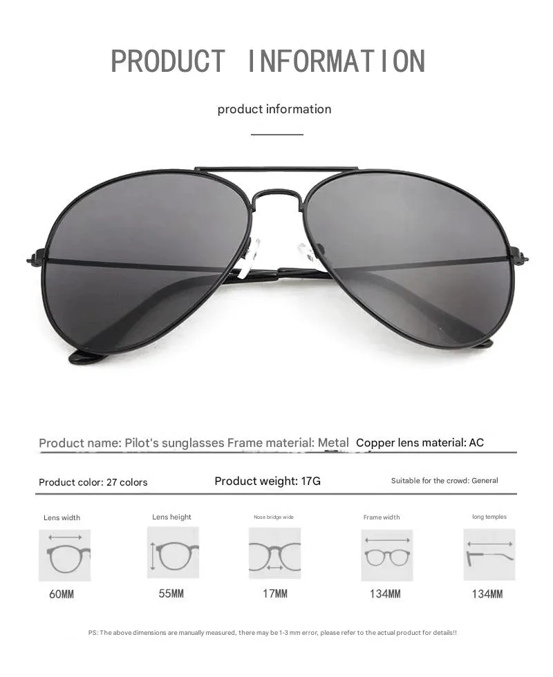 Hot Sale 3026 Color Film Sunglasses Men And Women Driving Fishing Trend Sunglasses Fashion Pilot Glasses Wholesale display picture 1