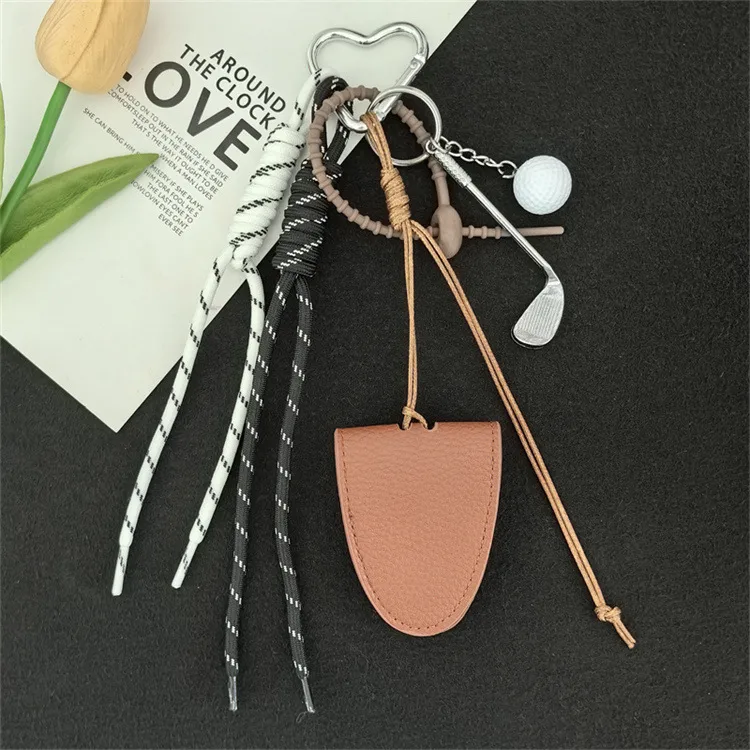 Dopamine Flower Miu Bag Hanging Girl's Heart Colorful Braided Rope Bag Pendant Creative Car Keychain All-match display picture 10