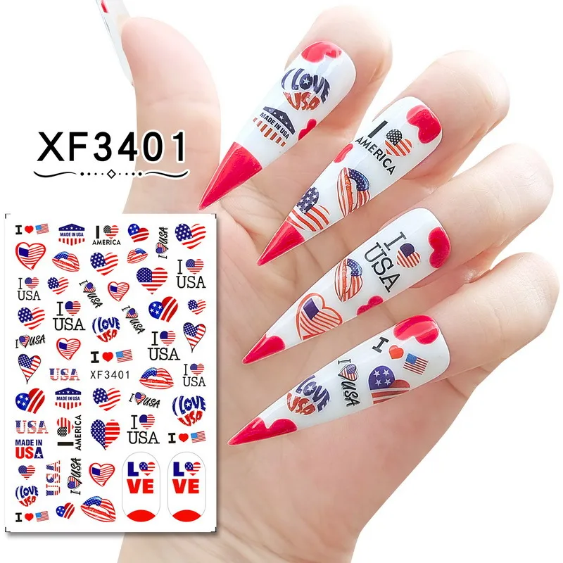 Independence Day Series  Supply Manicure Stickers Nail Stickers 8 Set Manicure Accessories display picture 2