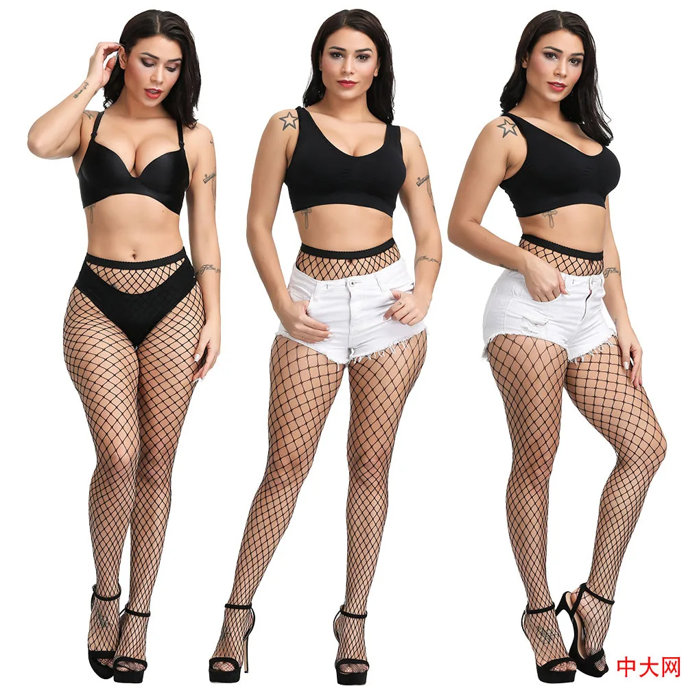 Hook Not Broken Sexy Stockings Pantyhose Bottoming Socks Non-slip White Color Net Stockings Fishnet Eye Pantyhose display picture 3