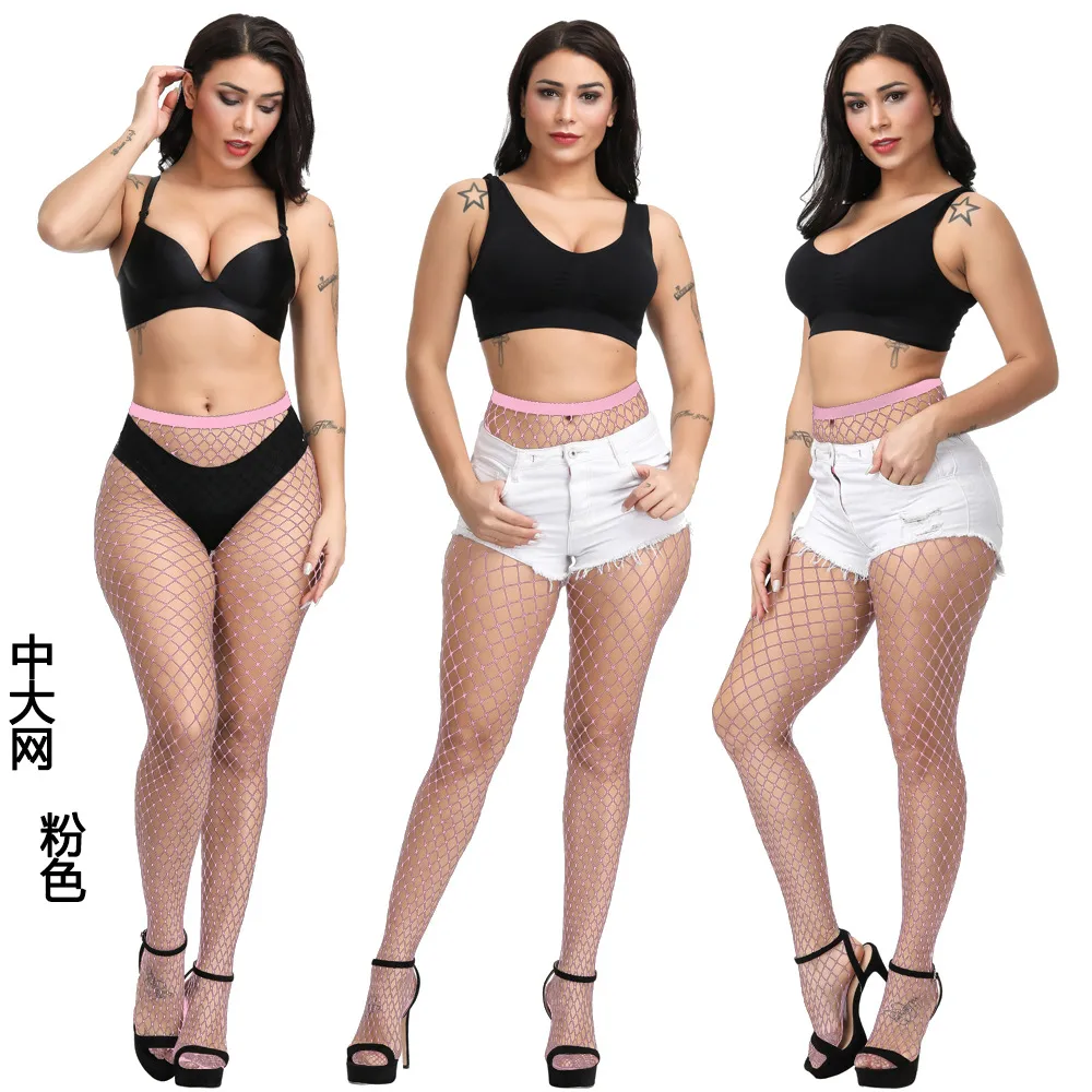 Hook Not Broken Sexy Stockings Pantyhose Bottoming Socks Non-slip White Color Net Stockings Fishnet Eye Pantyhose display picture 14