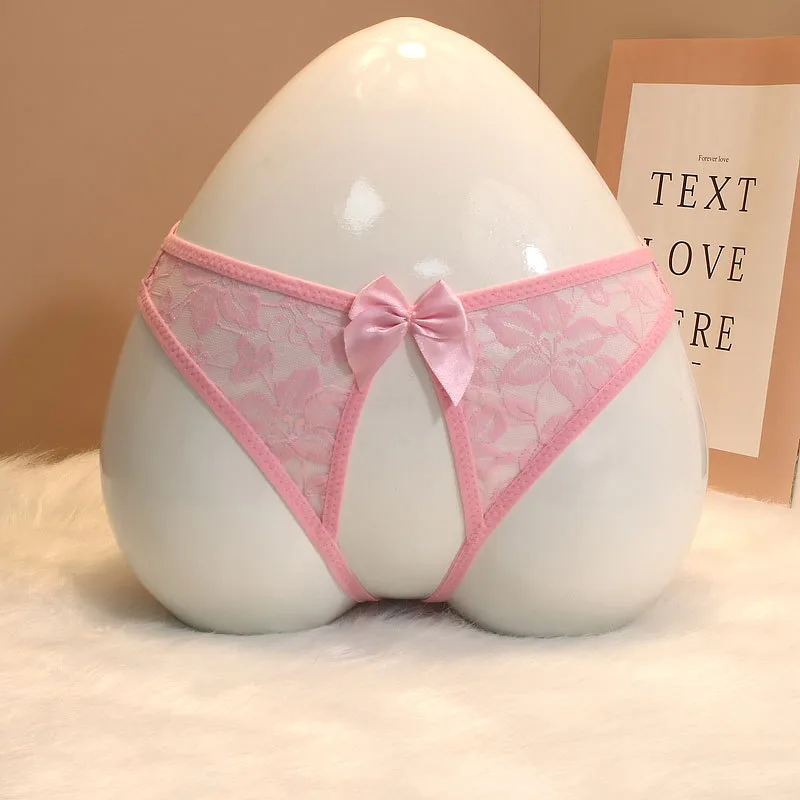 Foreign Trade Sexy Hollow Underwear Female Butterfly Element Date Convenient To Be A Man By Your Lace Open-end Support Her Thong display picture 24