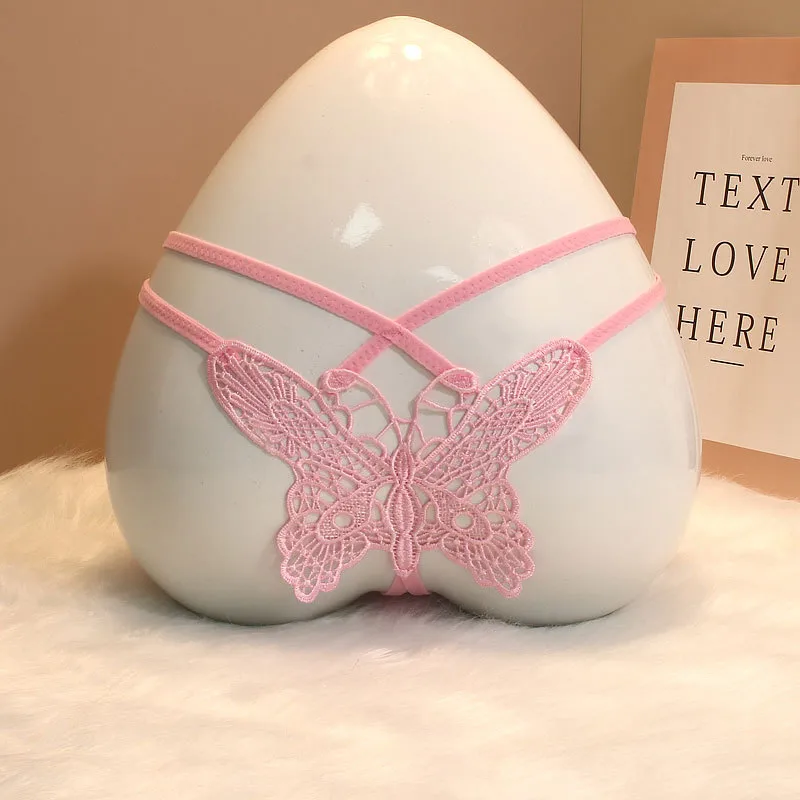 Foreign Trade Sexy Hollow Underwear Female Butterfly Element Date Convenient To Be A Man By Your Lace Open-end Support Her Thong display picture 26