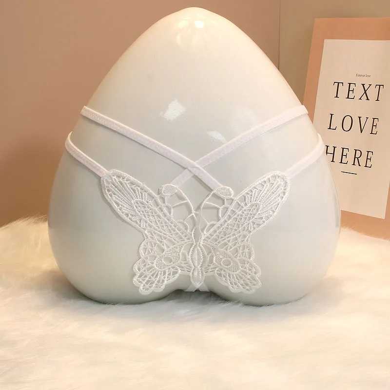 Foreign Trade Sexy Hollow Underwear Female Butterfly Element Date Convenient To Be A Man By Your Lace Open-end Support Her Thong display picture 29