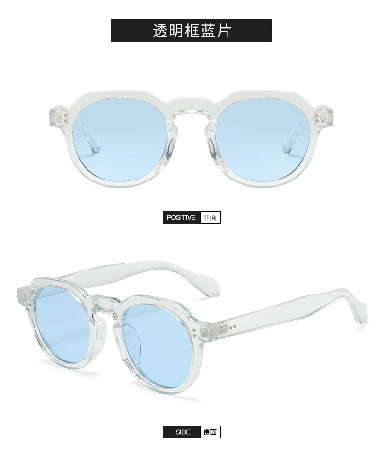 New Retro Box Ocean Glasses   Color Sunglasses Glasses For Travel All-match Party Sunglasses display picture 4