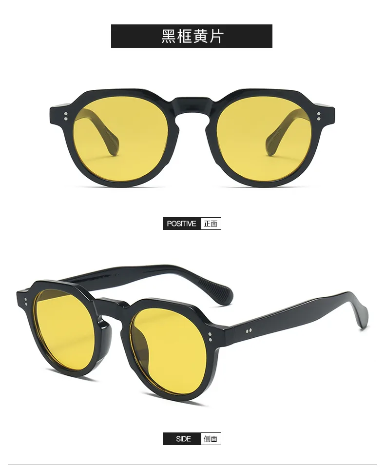 New Retro Box Ocean Glasses   Color Sunglasses Glasses For Travel All-match Party Sunglasses display picture 7