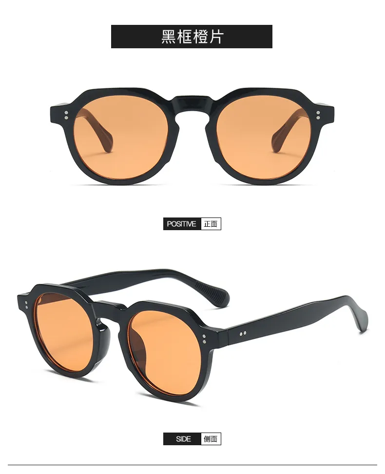 New Retro Box Ocean Glasses   Color Sunglasses Glasses For Travel All-match Party Sunglasses display picture 13