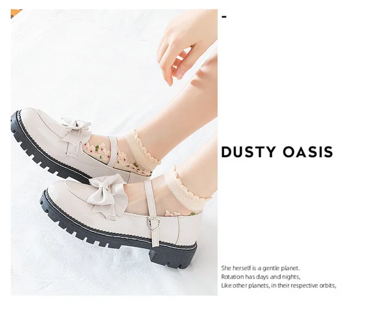Floral Glass Silk Women's Summer Short Socks New Style Cute Fresh Style Ins Short Socks Cotton Bottom Sweat Absorbing Breathable Socks display picture 5